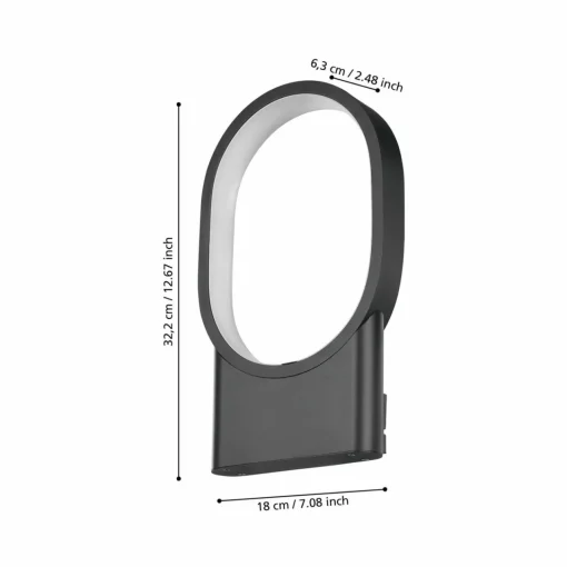 EGLO Applique LED Codriales en noir| Appliques Murales Led|Appliques Murales