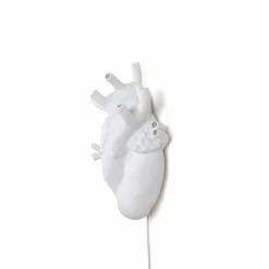 SELETTI Applique LED Heart Lamp en porcelaine, blanche| Appliques Murales Led|Appliques Murales