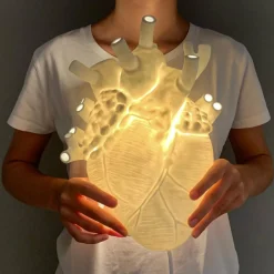 SELETTI Applique LED Heart Lamp en porcelaine, blanche| Appliques Murales Led|Appliques Murales