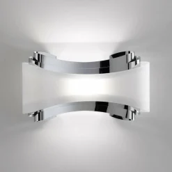 Selène Applique LED Ionica avec cache en verre, chromé| Appliques Murales Led|Appliques Murales