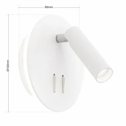 ORION Applique LED Lenny à 2 sources lumineuses, blanche| Appliques Murales Led|Appliques Murales
