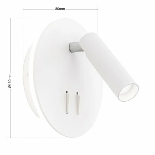 ORION Applique LED Lenny à 2 sources lumineuses, blanche| Appliques Murales Led|Appliques Murales