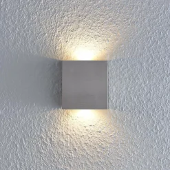 Lindby Applique LED Manon, nickel satiné, 10,5 cm| Luminaires Led D'Intérieur