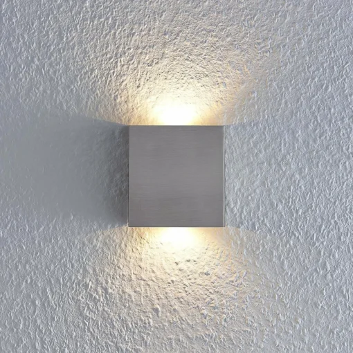 Lindby Applique LED Manon, nickel satiné, 10,5 cm| Luminaires Led D'Intérieur