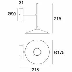 Linea Light Applique LED Poe Plus, noire| Appliques Murales Led|Appliques Murales