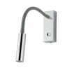 Busch Applique LED Rocco, chromée, bras flex gris| Appliques Murales Led|Appliques Murales