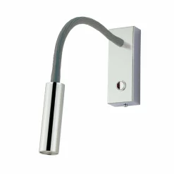 Busch Applique LED Rocco, chromée, bras flex gris| Appliques Murales Led|Appliques Murales