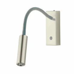 Busch Applique LED Rocco, nickel mat, bras flex gris| Appliques Murales Led|Appliques Murales