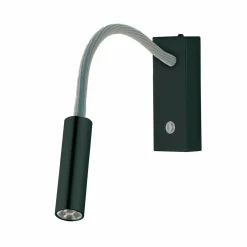 Busch Applique LED Rocco, noir mat, bras flex gris| Appliques Murales Led|Appliques Murales