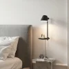 DFTP by Nordlux Applique LED Stay avec tablette, noire| Appliques Murales Led|Appliques Murales