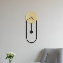 Globo Applique LED Sussy, horloge, noire/dorée| Appliques Murales Led|Appliques Murales