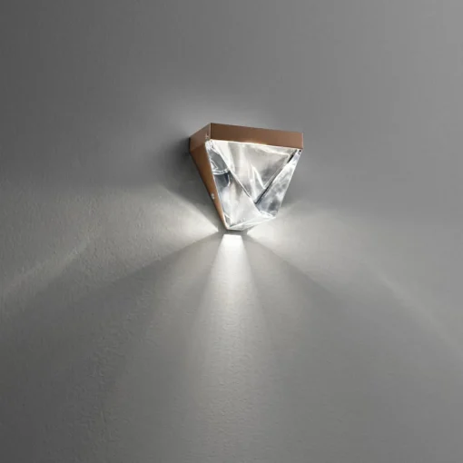 Fabbian Applique LED Tripla étincelante, bronze| Appliques Murales Led|Appliques Murales