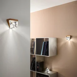 Fabbian Applique LED Tripla étincelante, bronze| Appliques Murales Led|Appliques Murales