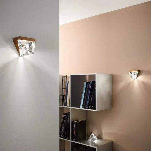 Fabbian Applique LED Tripla étincelante, bronze| Appliques Murales Led|Appliques Murales