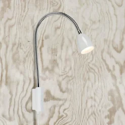 Markslöjd Applique LED Tulip avec câble et prise, blanche| Appliques Murales Led|Appliques Murales