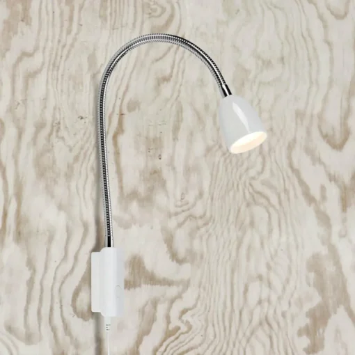Markslöjd Applique LED Tulip avec câble et prise, blanche| Appliques Murales Led|Appliques Murales