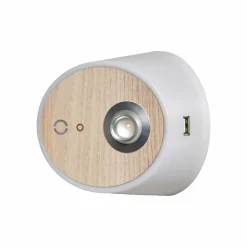 Carpyen Applique LED Zoom, spot, port USB, bois d’orme| Appliques Murales Led|Appliques Murales