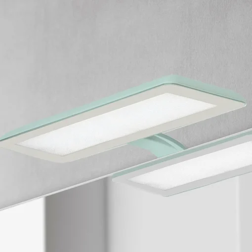 Ebir Applique miroir LED Nikita aigue-marine/gris acier| Luminaires Led D'Intérieur