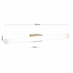 ORION Applique miroir LED Visagist support laiton ancien| Appliques Murales Led|Appliques Murales