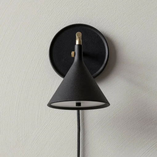 Audo Copenhagen Applique murale LED Audo Cast, noir, IP44, variateur à intensité variable,| Appliques Murales Led|Appliques Murales