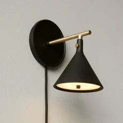 Audo Copenhagen Applique murale LED Audo Cast, noir, IP44, variateur à intensité variable,| Appliques Murales Led|Appliques Murales