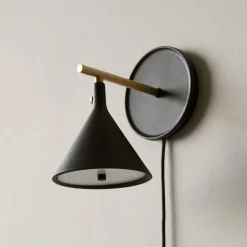 Audo Copenhagen Applique murale LED Audo Cast, noir, IP44, variateur à intensité variable,| Appliques Murales Led|Appliques Murales