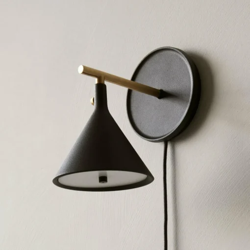 Audo Copenhagen Applique murale LED Audo Cast, noir, IP44, variateur à intensité variable,| Appliques Murales Led|Appliques Murales