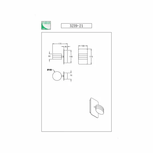 Fabas Luce Applique murale LED Dunk, laiton, à 2 lampes, 3.000 K, métal| Appliques Murales Led|Appliques Murales