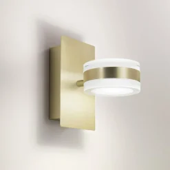 Fabas Luce Applique murale LED Dunk, laiton, à 2 lampes, 3.000 K, métal| Appliques Murales Led|Appliques Murales