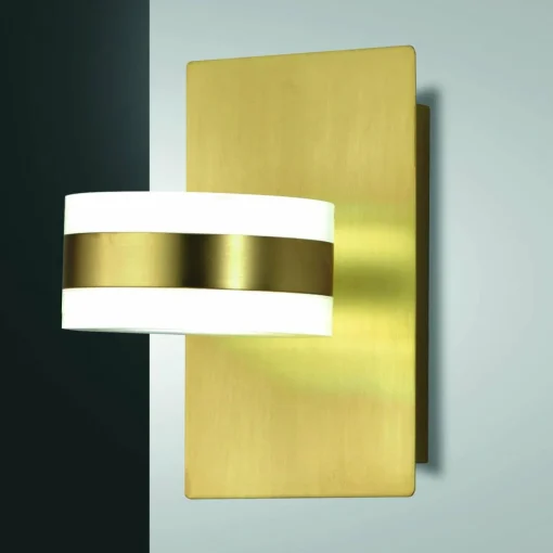 Fabas Luce Applique murale LED Dunk, laiton, à 2 lampes, 3.000 K, métal| Appliques Murales Led|Appliques Murales
