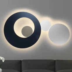Escale Applique murale LED Blade, taupe, Ø 24 cm| Appliques Murales Led|Appliques Murales