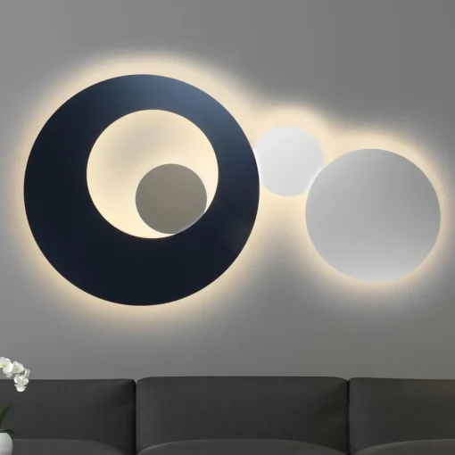 Escale Applique murale LED Blade, taupe, Ø 24 cm| Appliques Murales Led|Appliques Murales