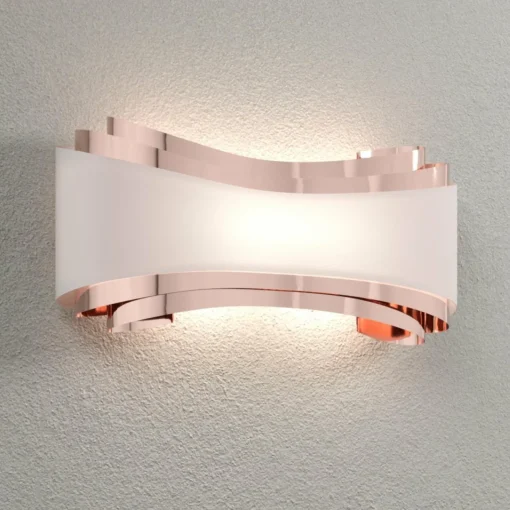 Selène Applique murale LED Ionica, cuivre avec cache en verre| Appliques Murales Led|Appliques Murales