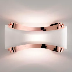 Selène Applique murale LED Ionica, cuivre avec cache en verre| Appliques Murales Led|Appliques Murales