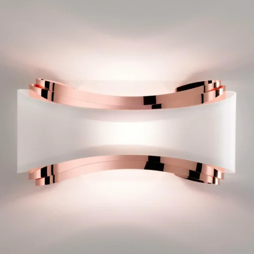 Selène Applique murale LED Ionica, cuivre avec cache en verre| Appliques Murales Led|Appliques Murales