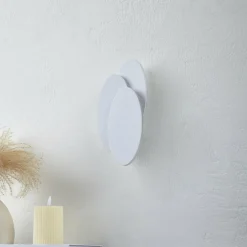 Lindby Applique murale LED Kolme, blanc, acrylique, aluminium, 28 cm| Appliques Murales Led|Appliques Murales