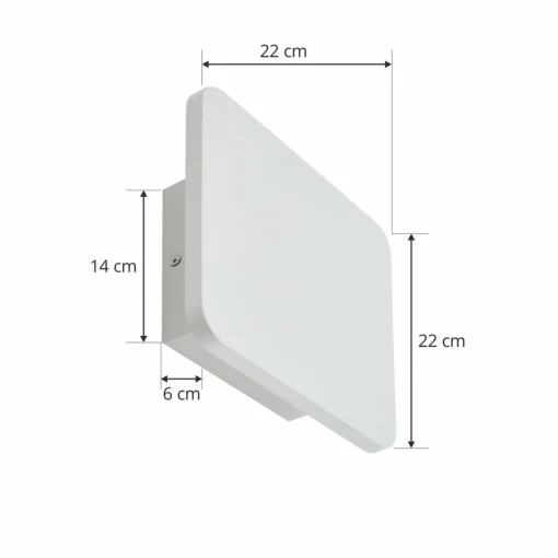 Lucande Applique murale LED Elrik, blanc, hauteur 22 cm, métal| Appliques Murales Led|Appliques Murales