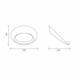URBAN by Sforzin Applique murale LED Olo, anthracite, métal, largeur 25,5 cm| Appliques Murales Led|Appliques Murales