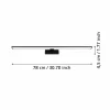 EGLO Applique murale LED Pandella 1, longueur 78 cm, noir, aluminium| Appliques Murales Led|Appliques Murales