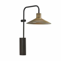 Bover Applique murale LED Platet A/02 de , noir/laiton antique| Appliques Murales Led|Appliques Murales