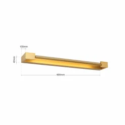 ORION Applique murale LED pour salle de bain Marylin, longueur 60 cm, or,| Appliques Murales Led|Appliques Murales