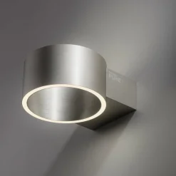 PURE Applique murale LED Clipse, aluminium, aluminium, Ø 15 cm| Appliques Murales Led|Appliques Murales