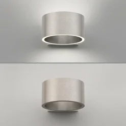 PURE Applique murale LED Clipse, aluminium, aluminium, Ø 15 cm| Appliques Murales Led|Appliques Murales