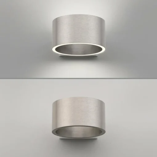 PURE Applique murale LED Clipse, aluminium, aluminium, Ø 15 cm| Appliques Murales Led|Appliques Murales