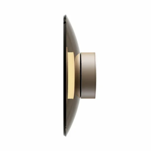 PURE Applique murale LED Moon, bronze, Ø 32 cm, verre/aluminium| Appliques Murales Led|Appliques Murales