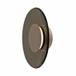 PURE Applique murale LED Moon, bronze, Ø 32 cm, verre/aluminium| Appliques Murales Led|Appliques Murales