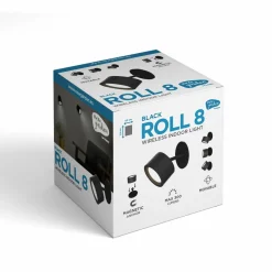 Newgarden Applique murale LED rechargeable Roll 8, noire, orientable| Appliques Murales Led|Appliques Murales