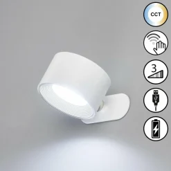 FH Lighting Applique murale LED rechargeable Magnetics, blanc, CCT, avec aimant| Appliques Murales Led|Appliques Murales