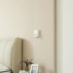 Lindby Applique murale LED rechargeable Agit, blanc, métal, variateur| Appliques Murales Led|Appliques Murales