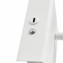 Lindby Applique murale LED rechargeable Agit, blanc, métal, variateur| Appliques Murales Led|Appliques Murales